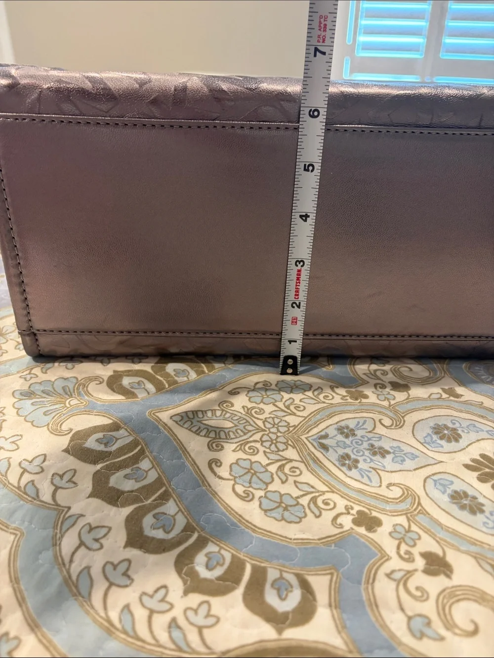 DKNY Metallic Tote Satchel with Black Strap